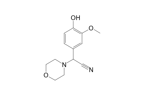 2-(4-Hydroxy-3-methoxyphenyl)-2-morpholinoacetonitrile