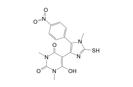 6-Hydroxy-1,3-dimethyl-5-[1-methyl-5-(4-nitrophenyl)-2-sulfanyl-1H-imidazol-4-yl]pyrimidine-2,4(1H,3H)-dione