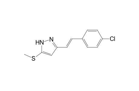 5-[(E)-2-(4-chlorophenyl)ethenyl]-3-(methylthio)-1H-pyrazole