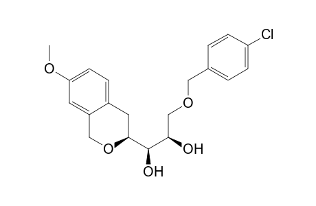 (3S)-3,4-dihydro-3-[(1R,2R)-1,2-dihydroxy-3-[(4-chlorobenzyl)oxy]propyl]-7-methoxy-1H-2-benzopyran