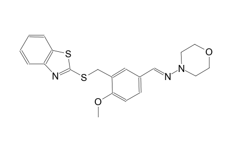 N-((E)-{3-[(1,3-benzothiazol-2-ylsulfanyl)methyl]-4-methoxyphenyl}methylidene)-4-morpholinamine