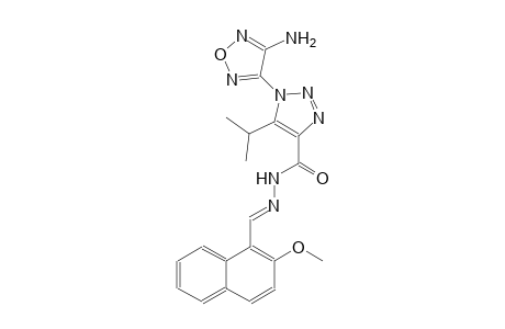 1-(4-amino-1,2,5-oxadiazol-3-yl)-5-isopropyl-N'-[(E)-(2-methoxy-1-naphthyl)methylidene]-1H-1,2,3-triazole-4-carbohydrazide