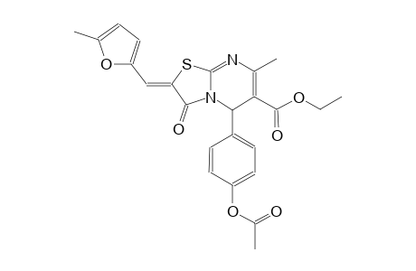 ethyl (2Z)-5-[4-(acetyloxy)phenyl]-7-methyl-2-[(5-methyl-2-furyl)methylene]-3-oxo-2,3-dihydro-5H-[1,3]thiazolo[3,2-a]pyrimidine-6-carboxylate