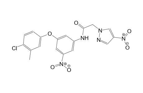 N-[3-(4-chloro-3-methylphenoxy)-5-nitrophenyl]-2-(4-nitro-1H-pyrazol-1-yl)acetamide