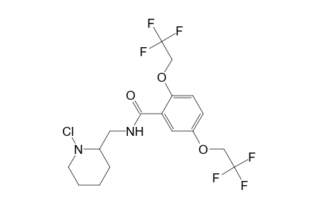 Benzamide, N-[(1-chloro-2-piperidinyl)methyl]-2,5-bis(2,2,2-trifluoroethoxy)-, (.+-.)-