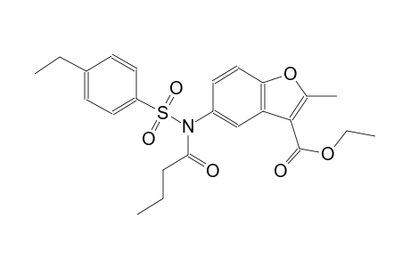 3-benzofurancarboxylic acid, 5-[[(4-ethylphenyl)sulfonyl](1-oxobutyl)amino]-2-methyl-, ethyl ester