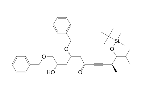 (2S,4S,9S,10R)-1,4-dibenzyloxy-10-(dimethyl-t-butylsiloxy)-2-hydroxy-9,11-dimethyldodec-7-yn-6-one