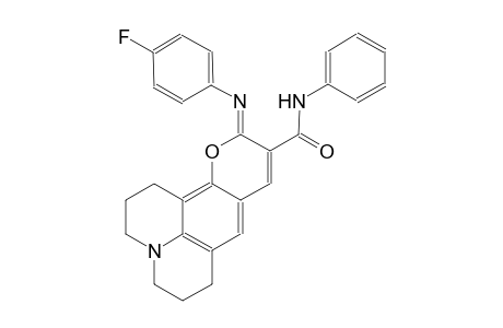 1H,5H,11H-[1]benzopyrano[6,7,8-ij]quinolizine-10-carboxamide, 11-[(4-fluorophenyl)imino]-2,3,6,7-tetrahydro-N-phenyl-, (11Z)-