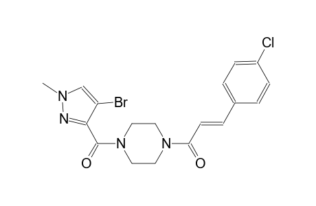 1-[(4-bromo-1-methyl-1H-pyrazol-3-yl)carbonyl]-4-[(2E)-3-(4-chlorophenyl)-2-propenoyl]piperazine