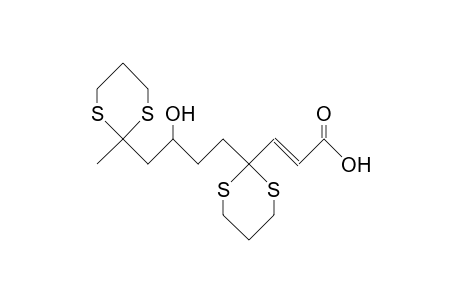 7-Hydroxy-4,4,9,9-bis(trimethylene-dithio)-2-decenoic acid
