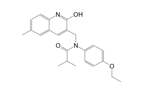 N-(4-ethoxyphenyl)-N-[(2-hydroxy-6-methyl-3-quinolinyl)methyl]-2-methylpropanamide