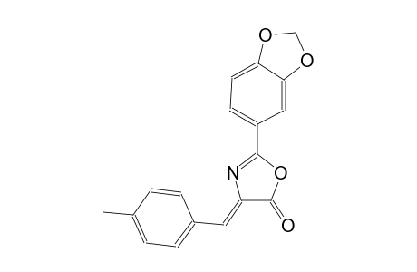 5(4H)-oxazolone, 2-(1,3-benzodioxol-5-yl)-4-[(4-methylphenyl)methylene]-, (4Z)-