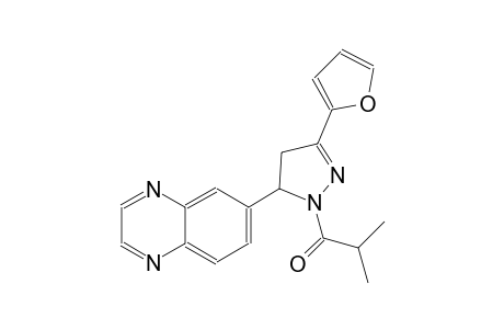 quinoxaline, 6-[3-(2-furanyl)-4,5-dihydro-1-(2-methyl-1-oxopropyl)-1H-pyrazol-5-yl]-