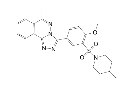 [1,2,4]Triazolo[3,4-a]phthalazine, 3-[4-methoxy-3-[(4-methyl-1-piperidinyl)sulfonyl]phenyl]-6-methyl-