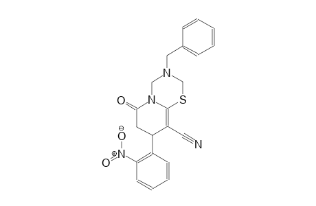 2H,6H-pyrido[2,1-b][1,3,5]thiadiazine-9-carbonitrile, 3,4,7,8-tetrahydro-8-(2-nitrophenyl)-6-oxo-3-(phenylmethyl)-