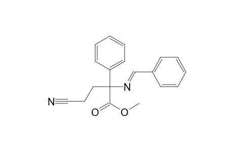 Benzeneacetic acid, .alpha.-(2-cyanoethyl)-.alpha.-[(phenylmethylene)amino]-, methyl ester, (.+-.)-