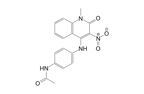N-{4-[(1-methyl-3-nitro-2-oxo-1,2-dihydro-4-quinolinyl)amino]phenyl}acetamide