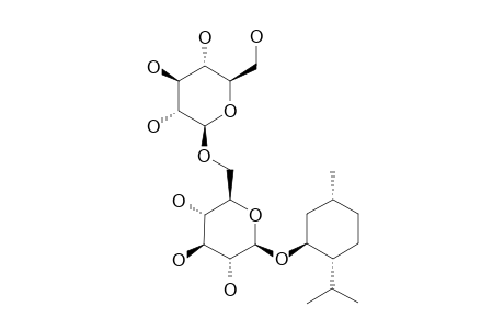 (-)-MENTHOL-3-O-BETA-D-GENTIOBIOSIDE;(1R,3R,4S)-PARA-MENTHANE-3-YL-O-BETA-D-GLUCOPYRANOSYL-(1->6)-BETA-D-GLUCOPYRANOSIDE