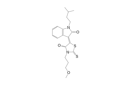 (3Z)-1-isopentyl-3-[3-(3-methoxypropyl)-4-oxo-2-thioxo-1,3-thiazolidin-5-ylidene]-1,3-dihydro-2H-indol-2-one