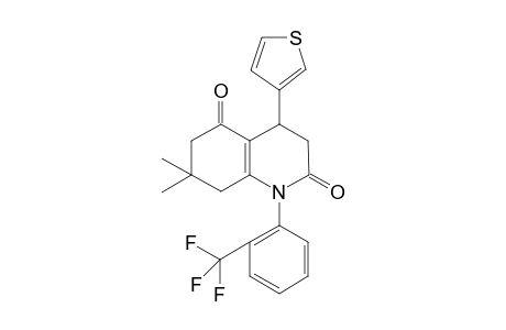 7,7-Dimethyl-4-(3-thienyl)-1-[2-(trifluoromethyl)phenyl]-3,4,6,8-tetrahydroquinoline-2,5-dione