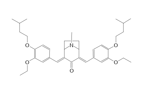 8-azabicyclo[3.2.1]octan-3-one, 2,4-bis[[3-ethoxy-4-(3-methylbutoxy)phenyl]methylene]-8-methyl-, (2E,4E)-