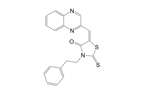 4-thiazolidinone, 3-(2-phenylethyl)-5-(2-quinoxalinylmethylene)-2-thioxo-, (5E)-