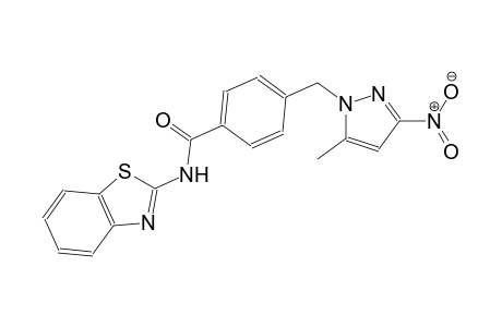 N-(1,3-benzothiazol-2-yl)-4-[(5-methyl-3-nitro-1H-pyrazol-1-yl)methyl]benzamide