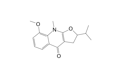 2-isopropyl-8-methoxy-9-methyl-2,3-dihydrofuro[2,3-b]quinolin-4-one