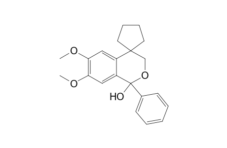 6',7'-dimethoxy-1'-phenyl-spiro[cyclopentane-1,4'-isochromane]-1'-ol