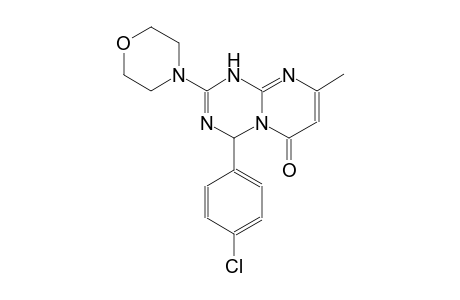 6H-pyrimido[1,2-a][1,3,5]triazin-6-one, 4-(4-chlorophenyl)-1,4-dihydro-8-methyl-2-(4-morpholinyl)-