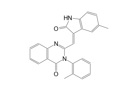 2-[(Z)-(5-methyl-2-oxo-1,2-dihydro-3H-indol-3-ylidene)methyl]-3-(2-methylphenyl)-4(3H)-quinazolinone