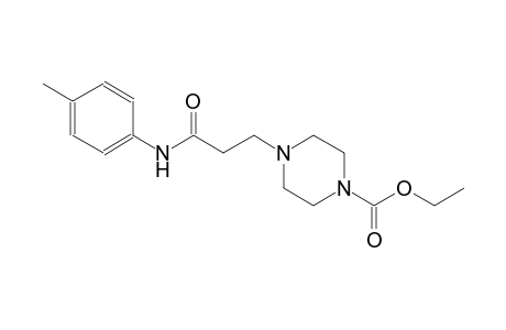 1-piperazinecarboxylic acid, 4-[3-[(4-methylphenyl)amino]-3-oxopropyl]-, ethyl ester