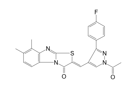 (2Z)-2-[[1-acetyl-3-(4-fluorophenyl)-4-pyrazolyl]methylidene]-5,6-dimethyl-1-thiazolo[3,2-a]benzimidazolone