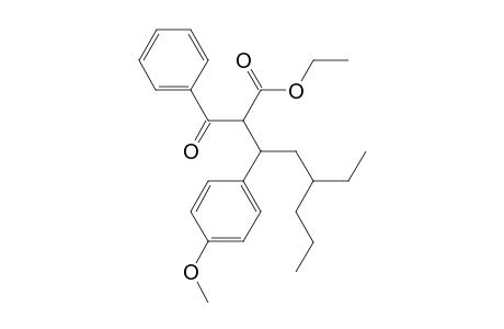 ethyl 2-benzoyl-5-ethyl-3-(4-methoxyphenyl)octanoate