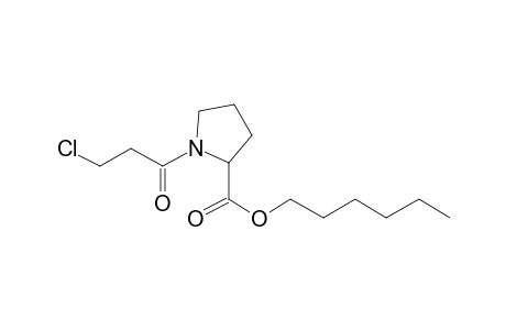 L-Proline, N-(3-chloropropionyl)-, hexyl ester