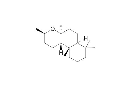 (-)-Perhydro-3.alpha.,4a.alpha.,7,7,10a.beta.-pentamethyl-cis-4a-transoid-10a,10b-trans-6a-naphtho[2,1-b]pyran