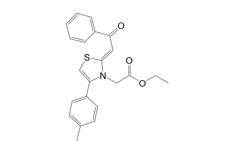 Ethyl 2-{4-(4-methylphenyl)-2-[(Z)-oxo(phenyl)ethylidene]-1,3-thiazol-3-yl}acetate