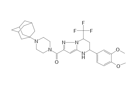 Pyrazolo[1,5-a]pyrimidine, 5-(3,4-dimethoxyphenyl)-4,5,6,7-tetrahydro-2-[(4-tricyclo[3.3.1.1(3,7)]dec-1-yl-1-piperazinyl)carbonyl]-7-(trifluoromethyl)-