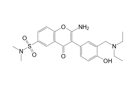 2-Amino-3'-(diethylamino)methyl-4'-hydroxy-6-(dimethylaminosulfonyl)isoflavone