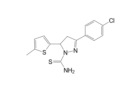 3-(4-Chlorophenyl)-5-(5-methylthiophen-2-yl)-4,5-dihydro-1H-pyrazole-1-carbothioamide