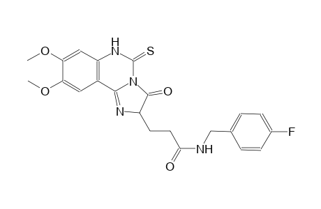 3-(8,9-dimethoxy-3-oxo-5-thioxo-2,3,5,6-tetrahydroimidazo[1,2-c]quinazolin-2-yl)-N-(4-fluorobenzyl)propanamide