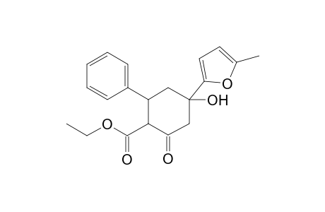 Ethyl 4-hydroxy-4-(5-methyl-2-furyl)-2-oxo-6-phenylcyclohexanecarboxylate