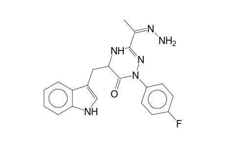 1-(4-Fluorophenyl)-3-(1-hydrazonoethyl)-5-(1H-indol-3-ylmethyl)-4,5-dihydro-1H-[1,2,4]triazin-6-one