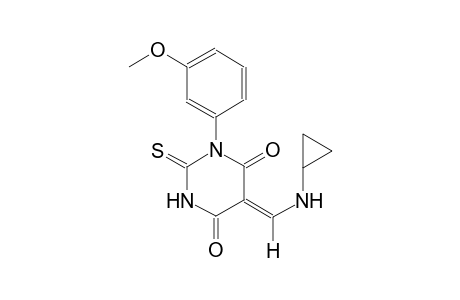 (5Z)-5-[(cyclopropylamino)methylene]-1-(3-methoxyphenyl)-2-thioxodihydro-4,6(1H,5H)-pyrimidinedione