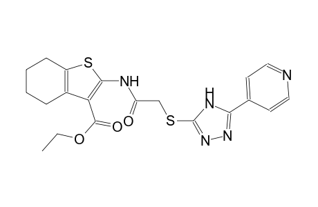 ethyl 2-[({[5-(4-pyridinyl)-4H-1,2,4-triazol-3-yl]sulfanyl}acetyl)amino]-4,5,6,7-tetrahydro-1-benzothiophene-3-carboxylate