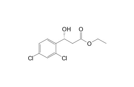 (3R)-Ethyl .beta.-hydroxy-.beta.-(o,p-dichlorophenyl)propionate