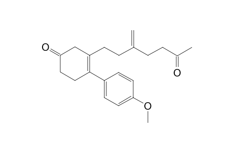 4-(4-Methoxyphenyl)-3-(3-methylene-6-oxoheptyl)cyclohex-3-enone