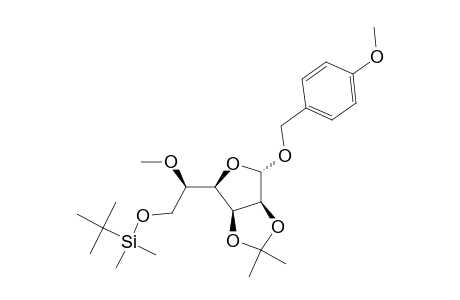 p-Methoxybenzyl 6-O-(tert-butyldimethylsilyl)-2,3-O-isopropylidene-5-O-methyl-.alpha.-D-mannofuranoside
