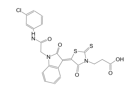 3-thiazolidinepropanoic acid, 5-[1-[2-[(3-chlorophenyl)amino]-2-oxoethyl]-1,2-dihydro-2-oxo-3H-indol-3-ylidene]-4-oxo-2-thioxo-, (5Z)-