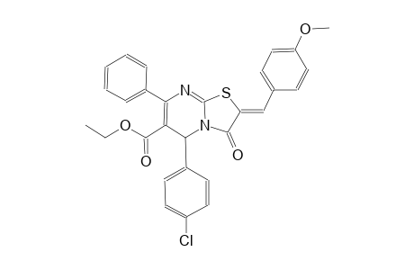 ethyl (2Z)-5-(4-chlorophenyl)-2-(4-methoxybenzylidene)-3-oxo-7-phenyl-2,3-dihydro-5H-[1,3]thiazolo[3,2-a]pyrimidine-6-carboxylate